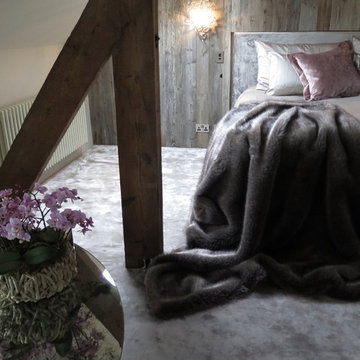 Gorgeous Bedroom with Barnwood, Silks & Velvets
