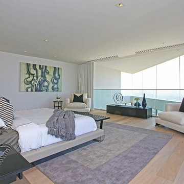 Grandview Drive Hollywood Hills modern home contemporary primary bedroom