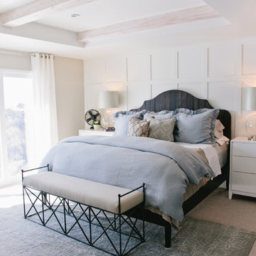 Gray and White Master Bedroom