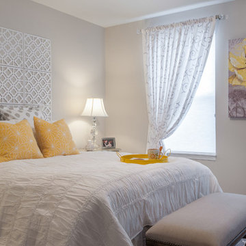 Gray and Yellow Bedroom