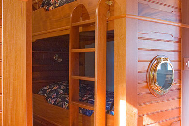 Nautical bedroom in Portland Maine.