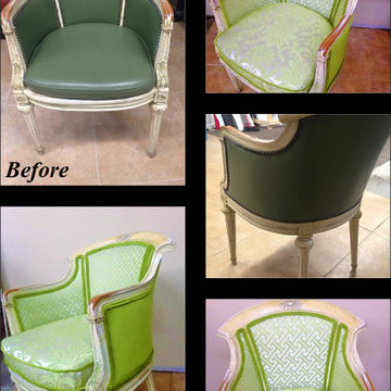 Green Greek Key Chair