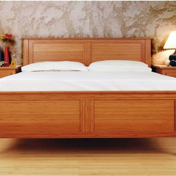 Greenington Hosta California King Platform Bedroom Set in Caramelized includes B