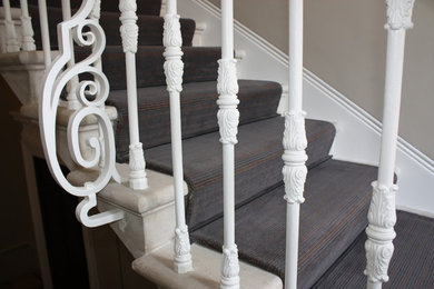 Design ideas for a modern staircase in Surrey.