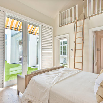 Guest bedroom with a loft