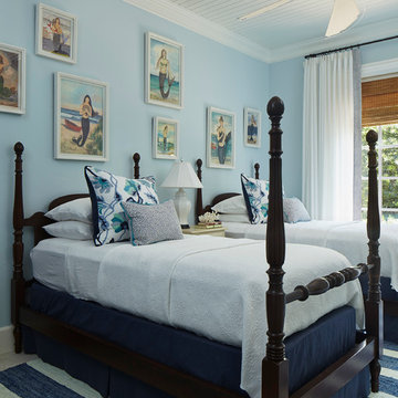Guest Bedroom with antique beds