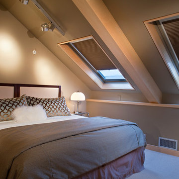 Guest Room with Roof Windows in Contemporary Vacation Home