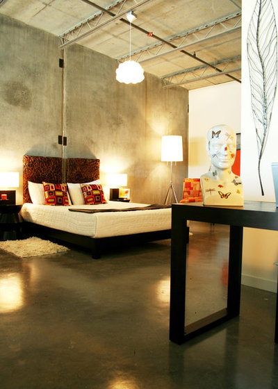 Industrial Bedroom by Pangaea Interior Design, Portland, OR