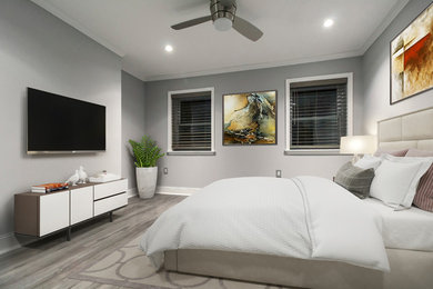 Inspiration for a modern bedroom remodel in Baltimore