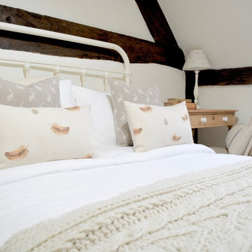 Herefordshire Black & White Cottage Bedroom