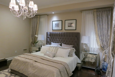 Example of a transitional bedroom design in Los Angeles