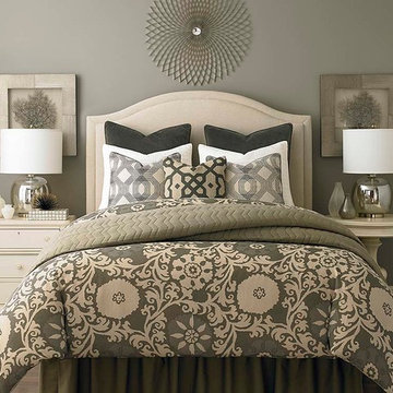 HGTV Home Custom Upholstered Vienna Arched Bed by Bassett Furniture