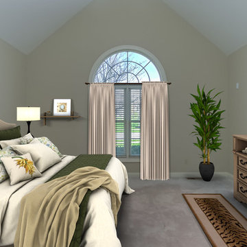 Highland Lakes Master Bedroom "Virtually Staged" After
