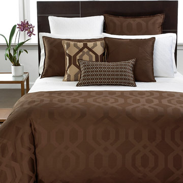 Hotel Collection Bedding, Hexagon Chocolate Bedding Collection
