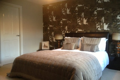 This is an example of a modern bedroom in West Midlands.