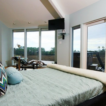 Hurricane-Resistant Home on Pilings (Stilt House) - Master Bedroom