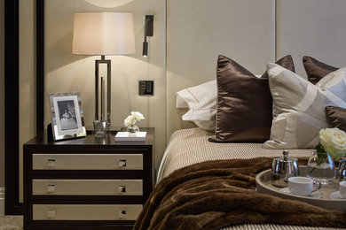 Inspiration for a contemporary bedroom in London.