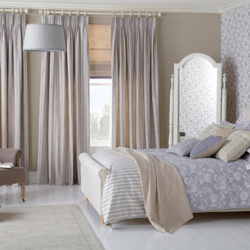 iLiv Regatta Stripe Lavender Bedroom Curtains from Aspire Curtains & Blinds