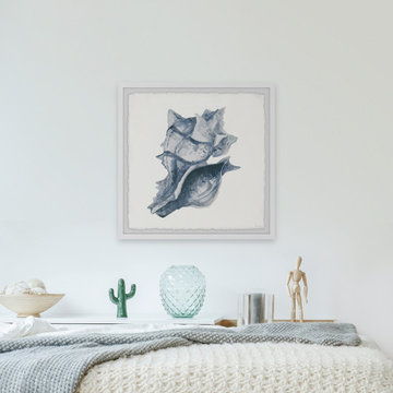 "Indigo Shell" Framed Painting Print