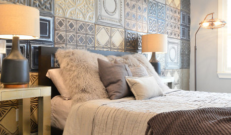 Idea of the Day: Tin Tiles Create a Striking Accent Wall