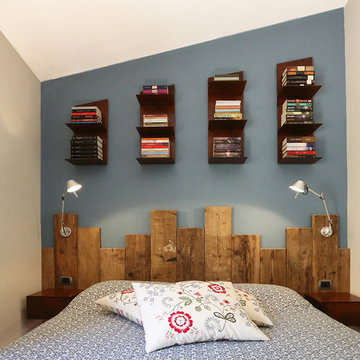 75 Bedroom With Blue Walls Ideas You Ll Love June 2022 Houzz - French Country Bedroom Decorating Ideas On A Budget Hamburg