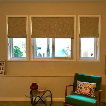Inside Mount Roman Shades with Continuous Cords