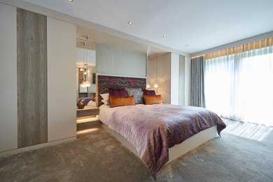 Contemporary bedroom in Manchester.