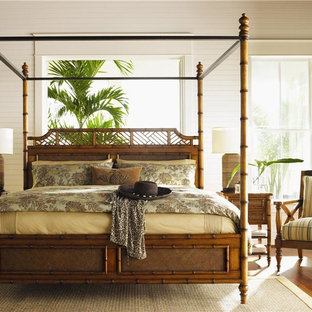Immagine di una camera da letto tropicale