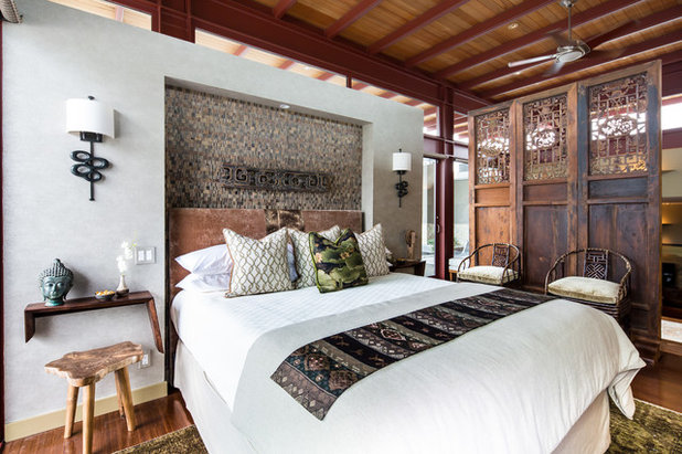 Asian Bedroom by Charmean Neithart Interiors