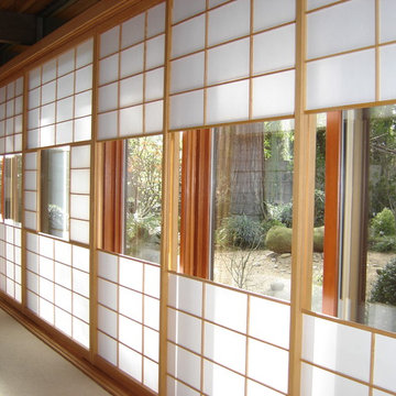 Japanese yuki-mi shoji screens