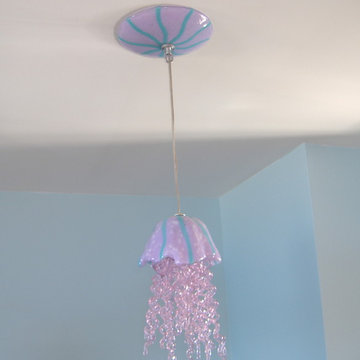 Jellyfish pendant Light : Pink & Turquoise