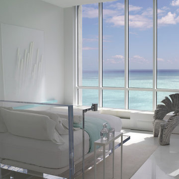 Jennifer Post designed apartment at The Bath Club, Miami Beach