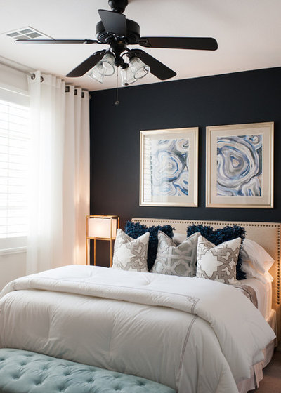 Transitional Bedroom by Krystina Hollenbeck for HiLuXeLifestyle