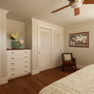 Modelo de habitación de invitados de estilo americano con suelo de bambú