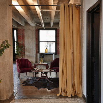 Khaki Tension Rod Room Divider Kit