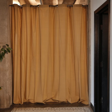 Khaki Tension Rod Room Divider Kit