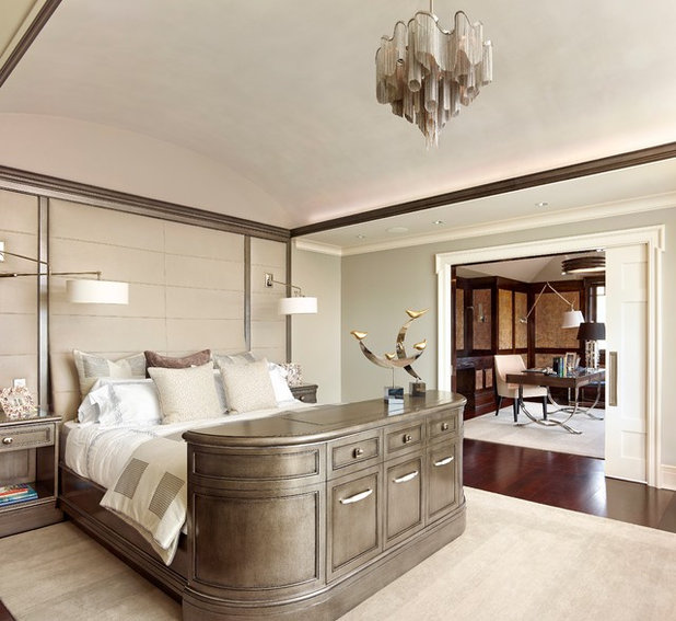 Transitional Bedroom by Denise Balassi, President of Interior Consultants