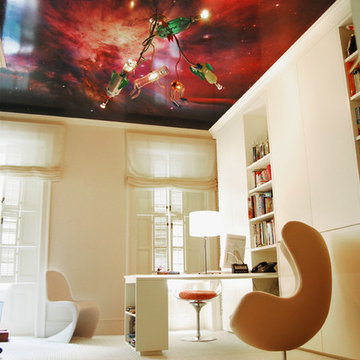 Kids Bedroom (with Galaxy Wallpaper on Ceiling)