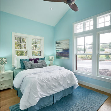 Kids Bedroom with vaulted Ceiling