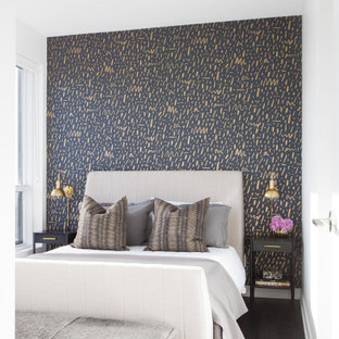 Photo of a contemporary bedroom in Toronto.