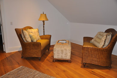 Example of a huge eclectic master light wood floor bedroom design in Milwaukee