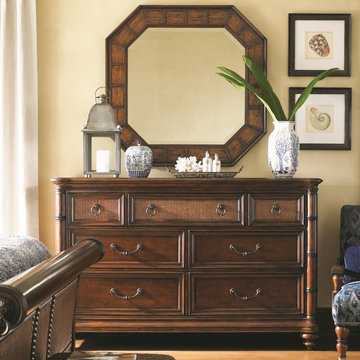 Landara Sailfish Point Dresser With Media Storage And Cape Coral Crushed Bamboo