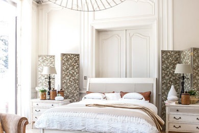 Inspiration for a world-inspired bedroom in London.