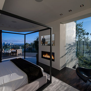 Laurel Way Beverly Hills luxury home modern guest bedroom