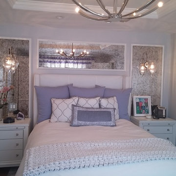 Lavender and Antique Mirrored Bedroom