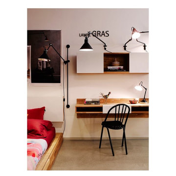 LAXseries Wall Mounted Desk, 3X Wall Mounted Shelf, Platform Bed, and Storage He