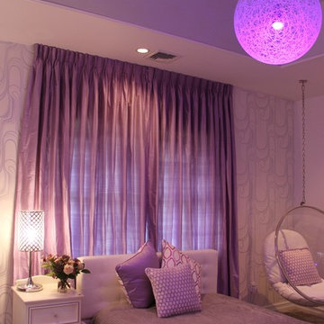 LED Color Changing Lighting with purple glow