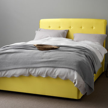 Lily divan bed in Designers Guild Tiber Lemongrass fabric