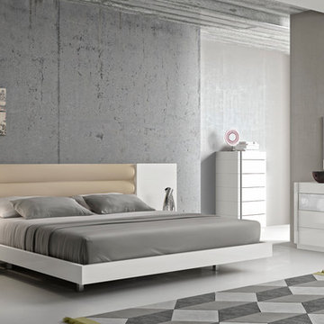 Lisbon White / Walnut Premium Bedroom Set - $7939.58