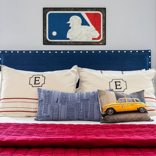Inspiration pour une grand chambre minimaliste.